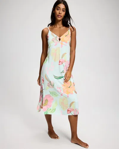 Soma Women's Cool Nights Keyhole Nightgown In Green Size Xs |  In Island Serenade Icy Aqua