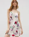 Soma Women's Cool Nights Lace Trim Chemise In Ivory Size Xs |  In Rhapsody Floral Sugar