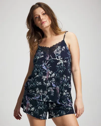 Soma Women's Cool Nights Lace Trim Pajama Cami In Navy Blue Size Xs |  Pajama Sets In Song Of Paradise Navy