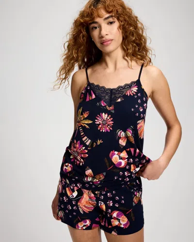 Soma Women's Cool Nights Lace Trim Pajama Cami In Navy Blue Size Xs |  Pajama Sets In Toucan Tango Navy