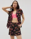Soma Women's Cool Nights Long Pajama Shorts In Black Size Medium |  Mother's Day Pajamas In Shake Your Palm Palms Blk