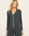Soma Women's Cool Nights Long Sleeve Sleep Top In Green Size Xs |  Pajama Sets In Dark Everglade