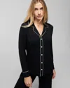 Soma Women's Cool Nights Long Sleeve Sleep Top In Black Size Xs |  Mother's Day Pajamas In Black