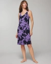 SOMA WOMEN'S COOL NIGHTS MIDI CHEMISE IN PURPLE FLORAL SIZE XS | SOMA