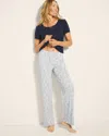 Soma Women's Cool Nights Short Sleeve & Pants Pajama Set In Blue Size 2xl |  In Puparazzi Blue Mist