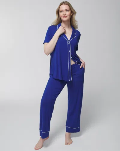 Soma Women's Cool Nights Pajama Pants In Royal Blue Size Xl |  In Majesty Blue