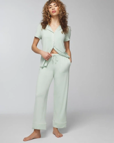 Soma Women's Cool Nights Pajama Pants In Sage Green Size Medium |