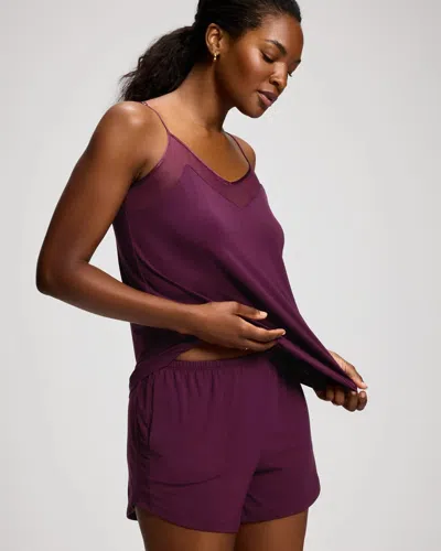 Soma Women's Cool Nights Pajama Short In Purple Size Xs |  Pajama Sets In Wicked Plum