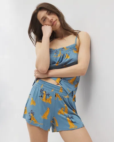 Soma Women's Cool Nights Pajama Shorts In Blue Size Xs |  Mother's Day Pajamas