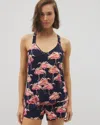 Soma Women's Cool Nights Piped Racerback Pajama Tank Top In Blue Size Xl |  Mother's Day Pajamas