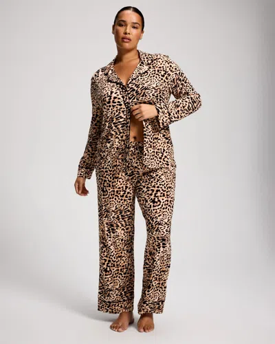 Soma Women's Cool Nights Printed Pajama Pants In Black Size Xs |  Pajama Sets In Spotted Black