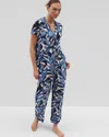 Soma Women's Cool Nights Printed Pajama Pants In Blue Size Xs |  Mother's Day Pajamas In Tropical Breeze Sky