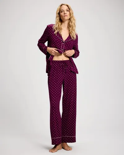 Soma Women's Cool Nights Printed Pajama Pants In Purple Size Xs |  Pajama Sets In Dazed Dot Plum