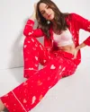Soma Women's Cool Nights Printed Pajama Pants In Red Size Xl |  Pajama Sets In Lovely Heart Red