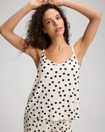 Soma Women's Cool Nights Relaxed Pajama Cami In Ivory Size Xs |  Pajama Sets In Fanciful Dot Champ Lilac