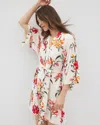Soma Women's Cool Nights Short Robe In Ivory Size Small/medium |