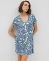 Soma Women's Cool Nights Short Sleeve Nightgown In Ivory Size Xs |  In Show Off Paisley Coconut