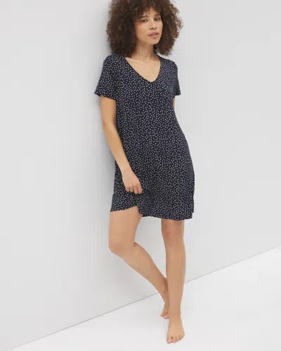 Soma Women's Cool Nights Short Sleeve Nightgown In Navy Blue Size 2xl |