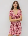 Soma Women's Cool Nights Short Sleeve Nightgown In Red Size Xs |