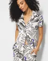 Soma Women's Cool Nights Short Sleeve Notch Collar Pajama Top In Ivory Size 2xl |  Pajama Sets In Fly By Night Chmpgne Drms