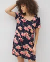 Soma Women's Cool Nights Short Sleeve Scoop Neck Nightgown In Blue Size 2xl |