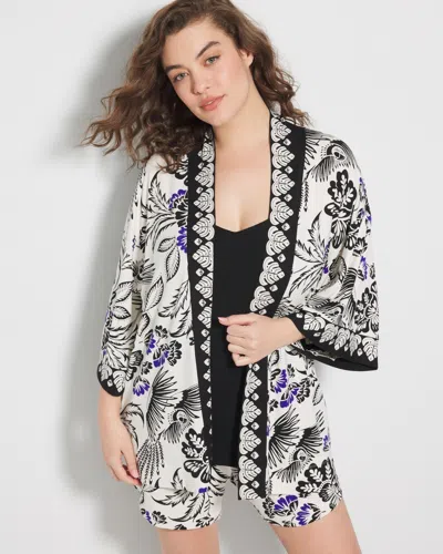 Soma Women's Cool Nights Sleep Cardi In Ivory Size Xs |  In Fly By Night Chmpgne Drms