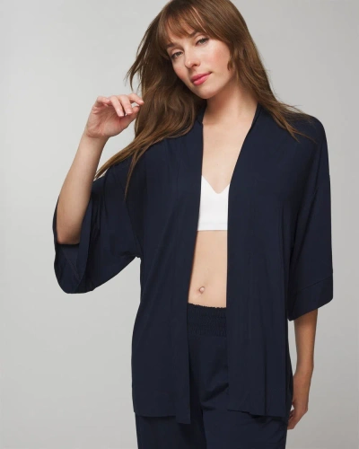 Soma Women's Cool Nights Sleep Cardi In Navy Blue Size Xs |  In Nightfall Navy