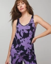SOMA WOMEN'S COOL NIGHTS SLEEP TANK TOP IN PURPLE FLORAL SIZE SMALL | SOMA