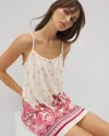 Soma Women's Cool Nights Smocked Neck Chemise In Ivory Size 2xl |