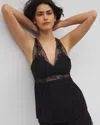 Soma Women's Cool Nights Soft Support Lace Cami Pajama Top In Black Size Xl |  Mother's Day Pajamas In Black