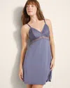 Soma Women's Cool Nights Soft Support Lace Chemise In Blue Size Xl |  In Earl Gray