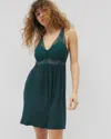 Soma Women's Cool Nights Soft Support Lace Chemise In Green Size Large |  In Dark Sea
