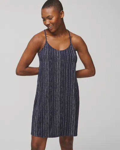 Soma Women's Cool Nights Strappy Night Gown In Navy Blue Size Large |