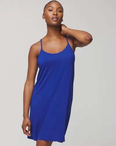 Soma Women's Cool Nights Strappy Night Gown In Royal Blue Size Large |