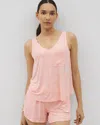 Soma Women's Cool Nights V-neck Sleep Tank Top In Orange Size 2xl |  Mother's Day Pajamas In Peaceful Palms Paloma