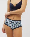 Soma Women's Cotton Brief Panty With Lace Trim In Navy Blue Size Xl |