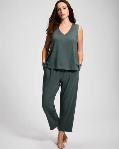Soma Women's Cotton Crop Pajama Pants In Green Size Xs |  Pajama Sets In Nightwatch Olive