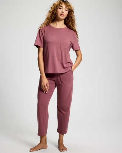 Soma Women's Cotton Crop Pajama Pants In Pink Size Xs |  Pajama Sets In Cocoa Rouge