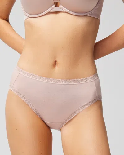 Soma Cotton Modal High-leg Brief In Light Pink Nude
