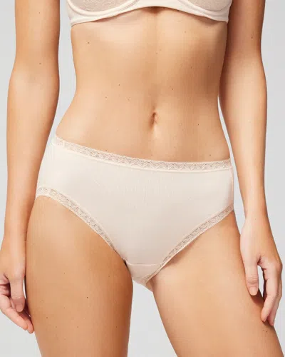 Soma Cotton Modal High-leg Brief In Light Nude