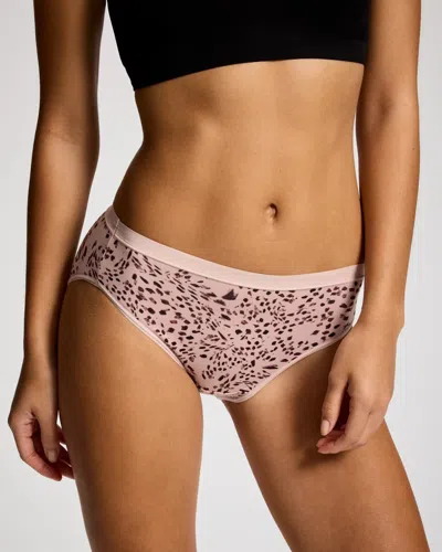 Soma Women's Cotton High-leg Panty In Pink Size Xs |  In Serenade Spot Adobe