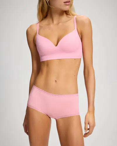 Soma Women's Cotton Modal Boyshort Panty In Pink Size Medium |  In Sea Pink