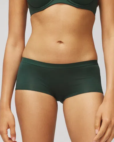 Soma Women's Cotton Modal Boyshorts Underwear In Lush Emerald Size Large |
