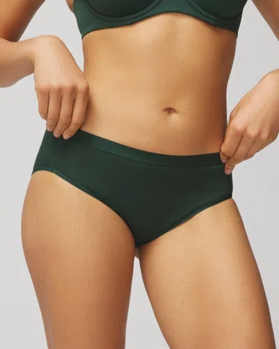 Soma Women's Cotton Modal High-leg Underwear In Lush Emerald Size Small |