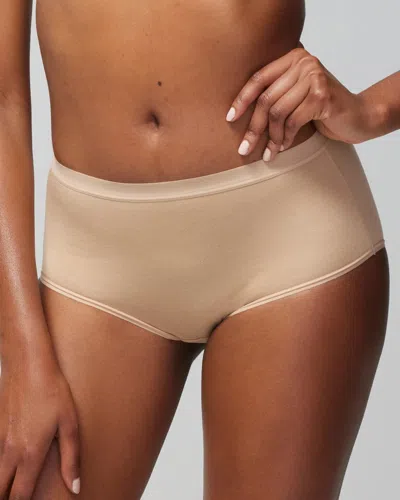 Soma Women's Cotton Modern Brief Panty In Beige Nude Size 2xl |