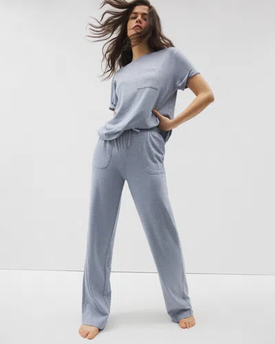 Soma Women's Cotton Pajama Pants In Blue Size 2xl |  Mother's Day Pajamas In Heather Marina