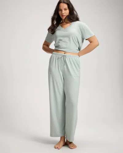 Soma Women's Cotton Pajama Pants In Green Size Small |  Pajama Sets In Heather Cool Mint