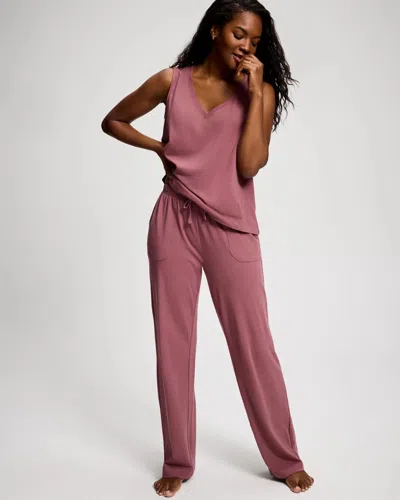Soma Women's Cotton Pajama Pants In Pink Size Xs |  Pajama Sets In Cocoa Rouge
