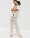 Soma Women's Cotton Pajama Pants In Tan Size Large Petite |  Mother's Day Pajamas In Heather Crystal