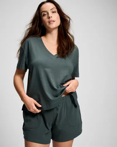 Soma Women's Cotton Pajama Shorts In Green Size Xs |  Pajama Sets In Nightwatch Olive